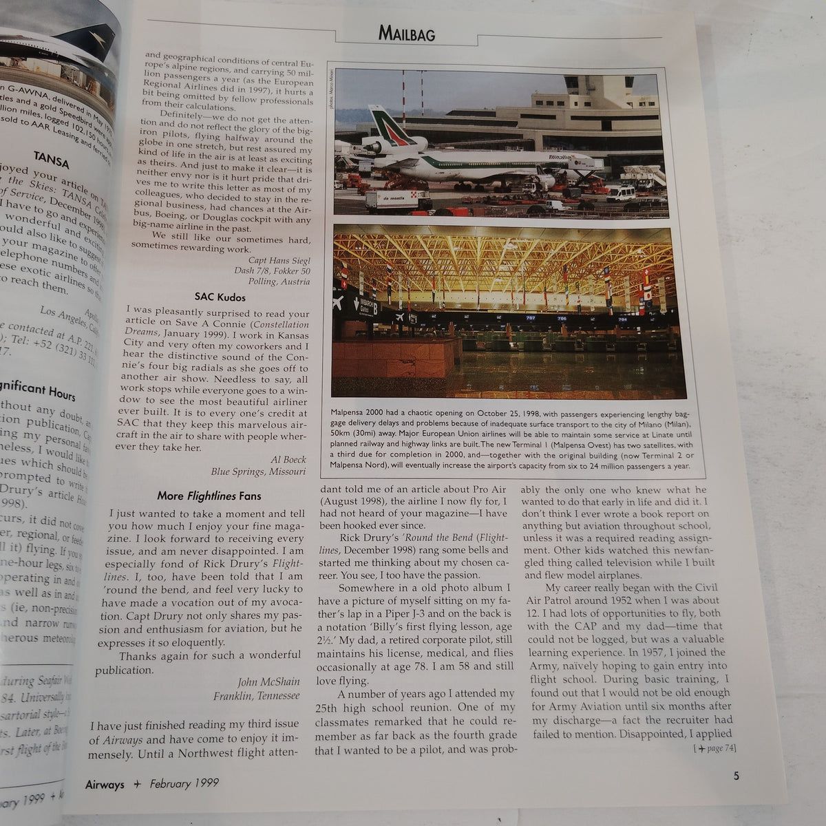 Airways Magazine: A Global Review of Commercial Flight - February 1999 Issue