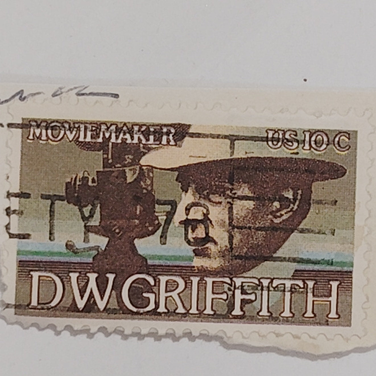 1975 D.W. Griffith Stamp – 10¢  Used – Film Pioneer – Scott #1555 – USPS