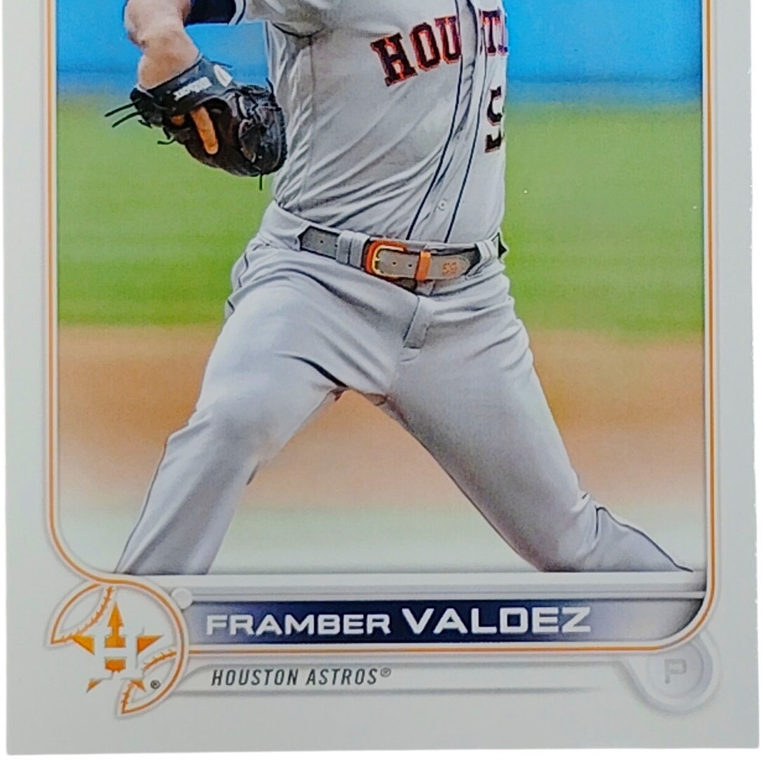 2022 Topps Series 1 #261 Framber Valdez Houston Astros Pitcher - VG/EX