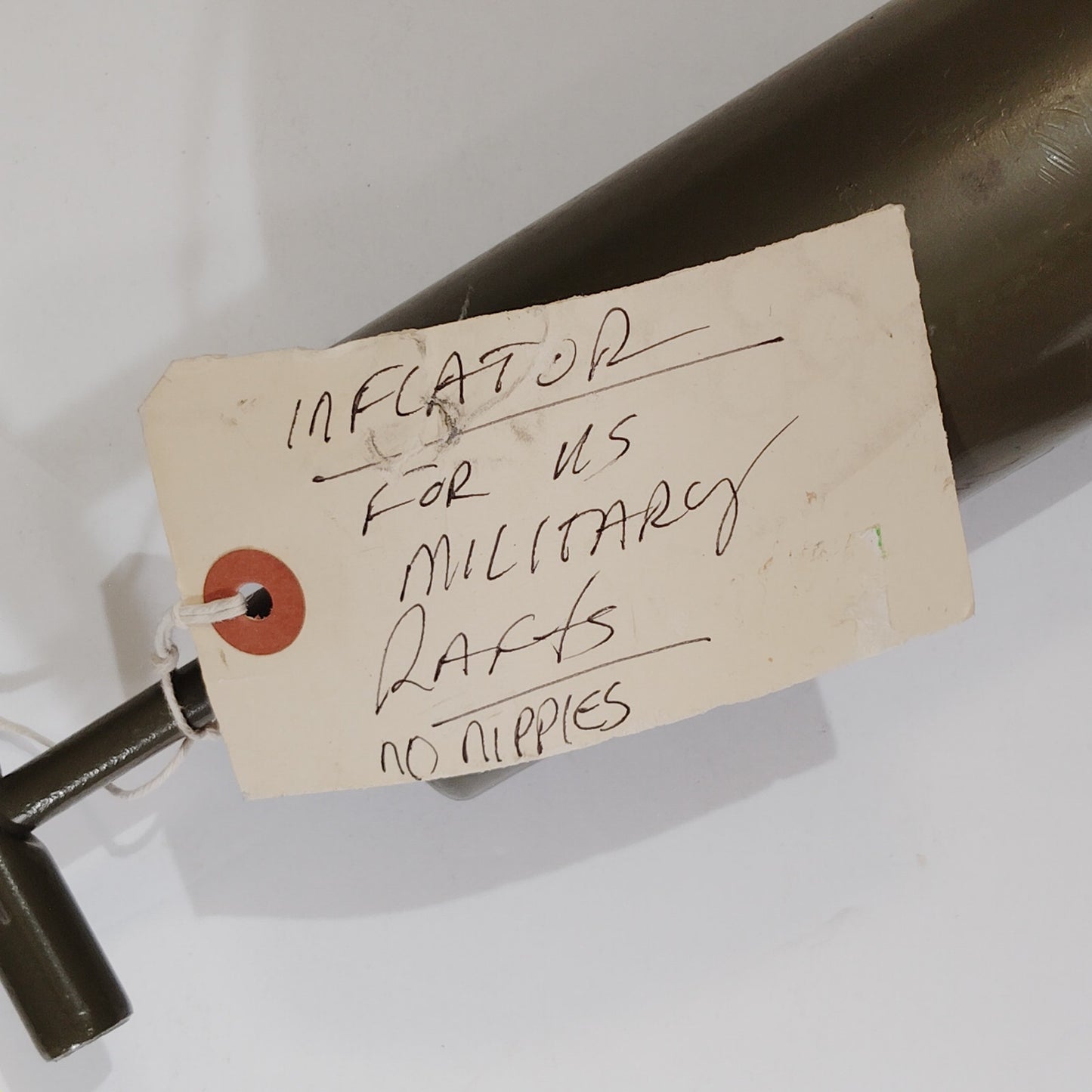 Vintage Military ODG Hand Inflator Pump, Rafts & Mattresses, No Nipples Included