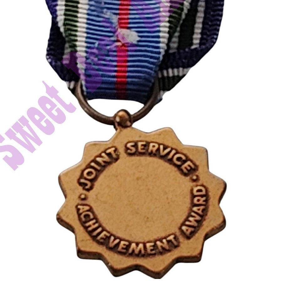 Pin - Joint Service Achievement Mini Medal (3/4"D) Ribbon, 3/4"W Overall 2-1/4"H