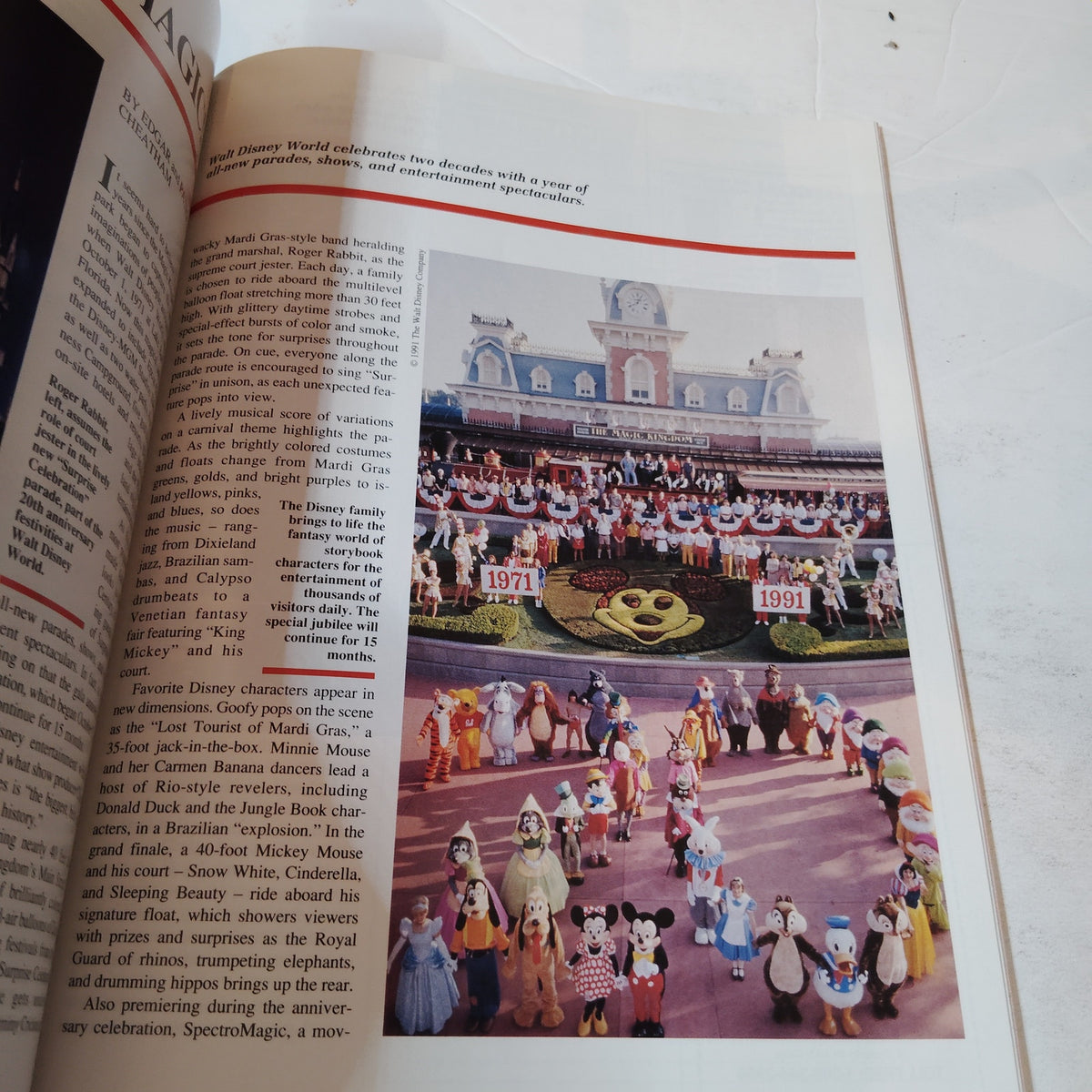 Delta SKY Magazine October 1991 - Walt Disney World 20th Anniversary