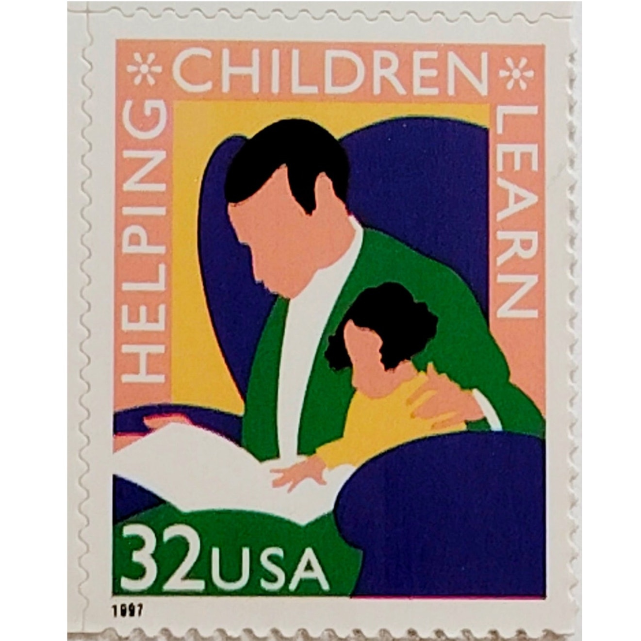 Pair – 1997 USA 32¢ Helping Children Learn MNH Scott 3125