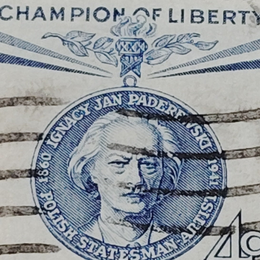 1960 Scott #1166 – 4¢ Ignacy Jan Paderewski / Champions of Liberty – Canceled
