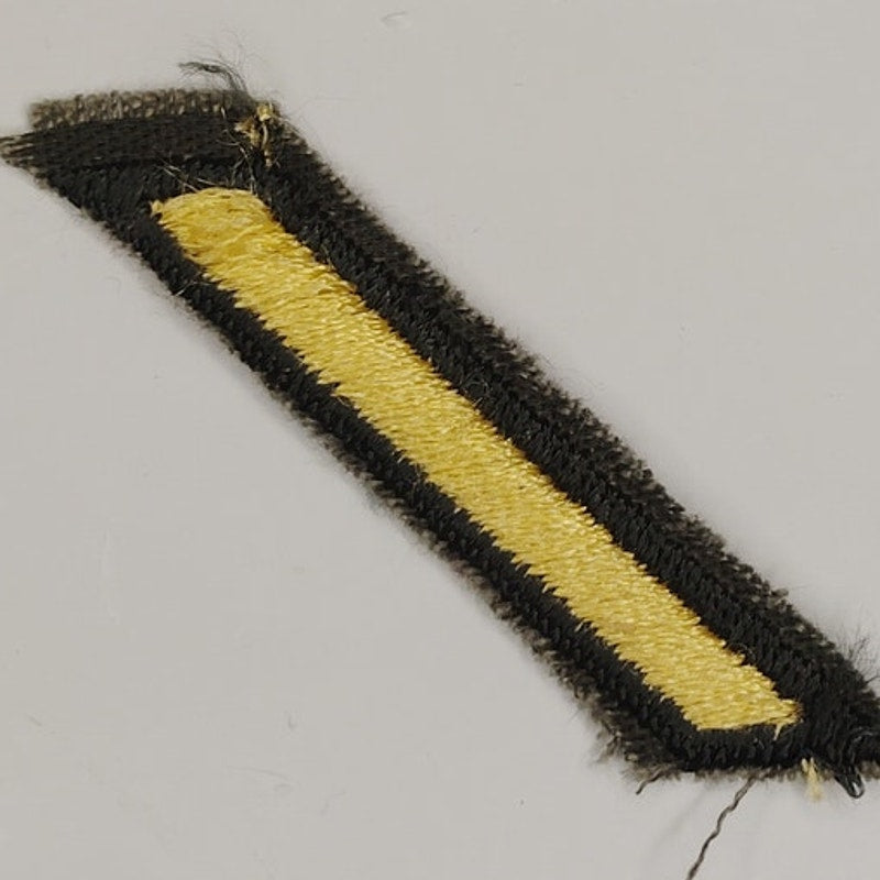 US Army Service Stripe Hash Mark Gold on Green 3‑Year Cut Edge Sew‑On