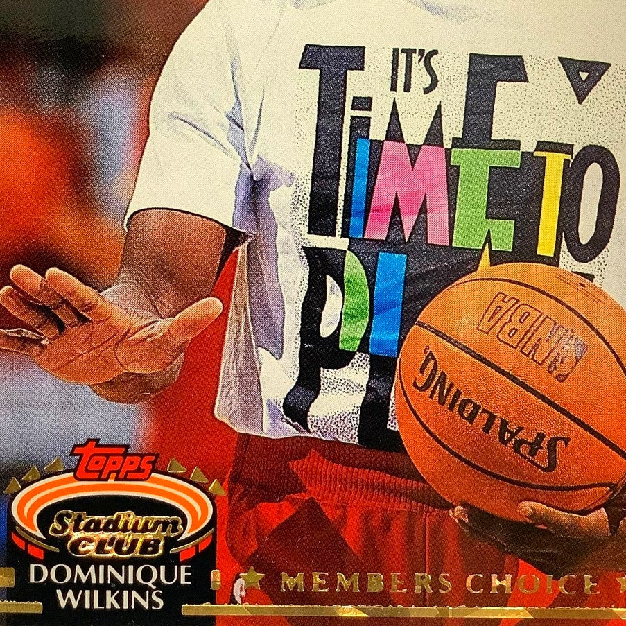 Dominique Wilkins, Hawks, 1993 Topps NBA Stadium Club, Members Choice Card 208