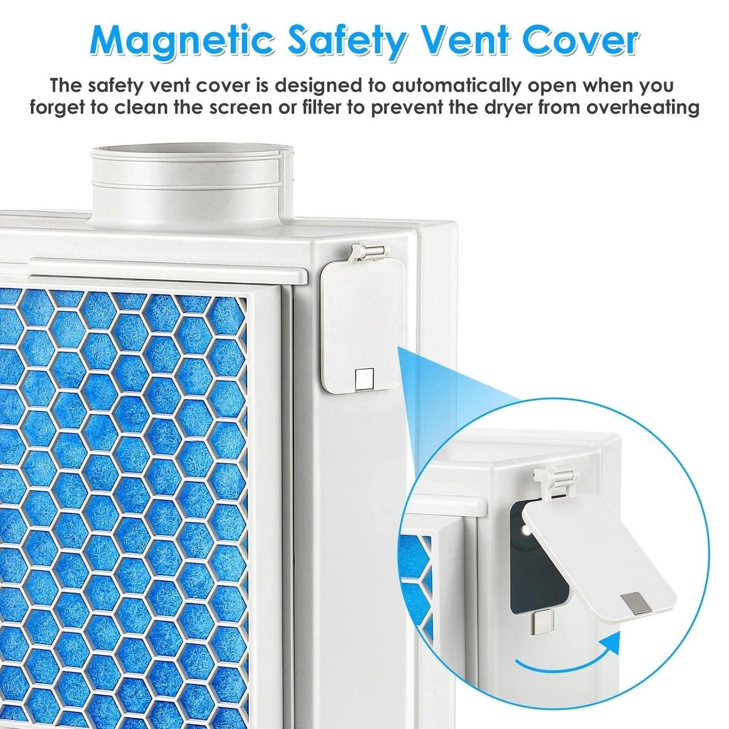 Dreyoo Indoor Dryer Vent Kit Blue - 3-in-1 System w/ Hose & Filters - MPN Dreyoo-Vent Kit-0894