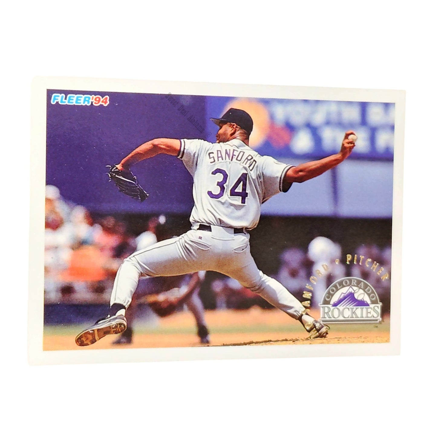 Mo Sanford, Colorado Rockies, #453, 1994 Fleer Baseball Collector's Card