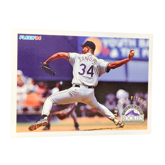 Mo Sanford, Colorado Rockies, #453, 1994 Fleer Baseball Collector's Card