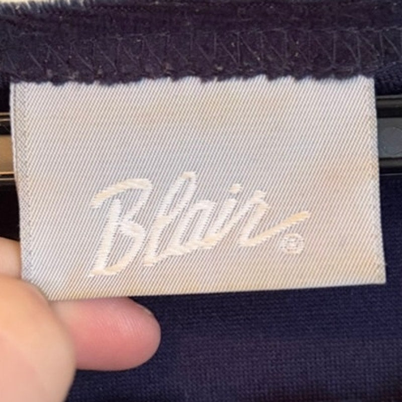 Blair Navy 2-Piece Long Sleeve Top & Pants Set Size L Embroidered Lounge