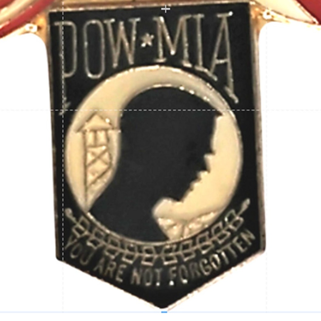 Florida POW‑MIA Bring Them Home Novelty Biker Jacket Hat Lapel Pin 1‑1/4" × 7/8"