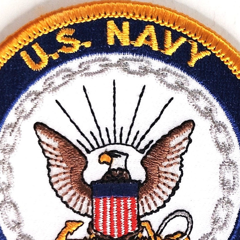 US Navy Retired Patch Novelty Mitchell Proffitt 3" Round Iron‑On or Sew‑On