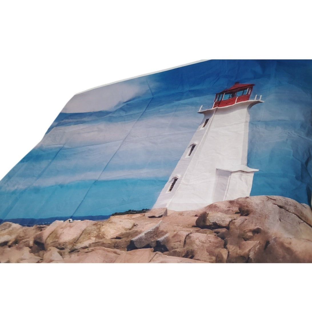 7x5FT Microfiber Backdrop Peggy’s Cove Lighthouse Scenic Photo Background