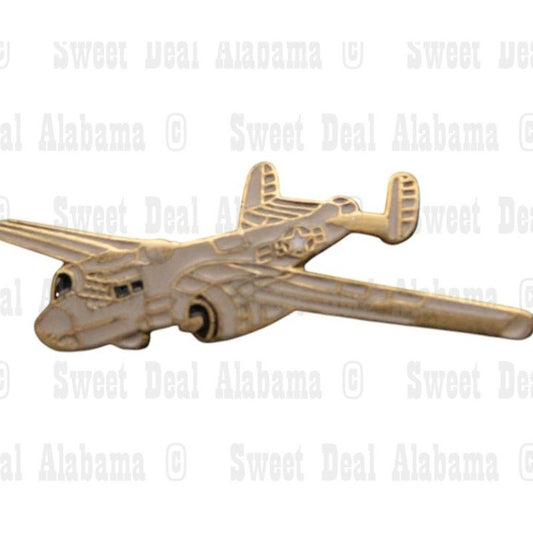 B-25 Mitchell Bomber Airplane Hat, Lapel or Brooch Collectors Pin 1-1/4" x 3/8"