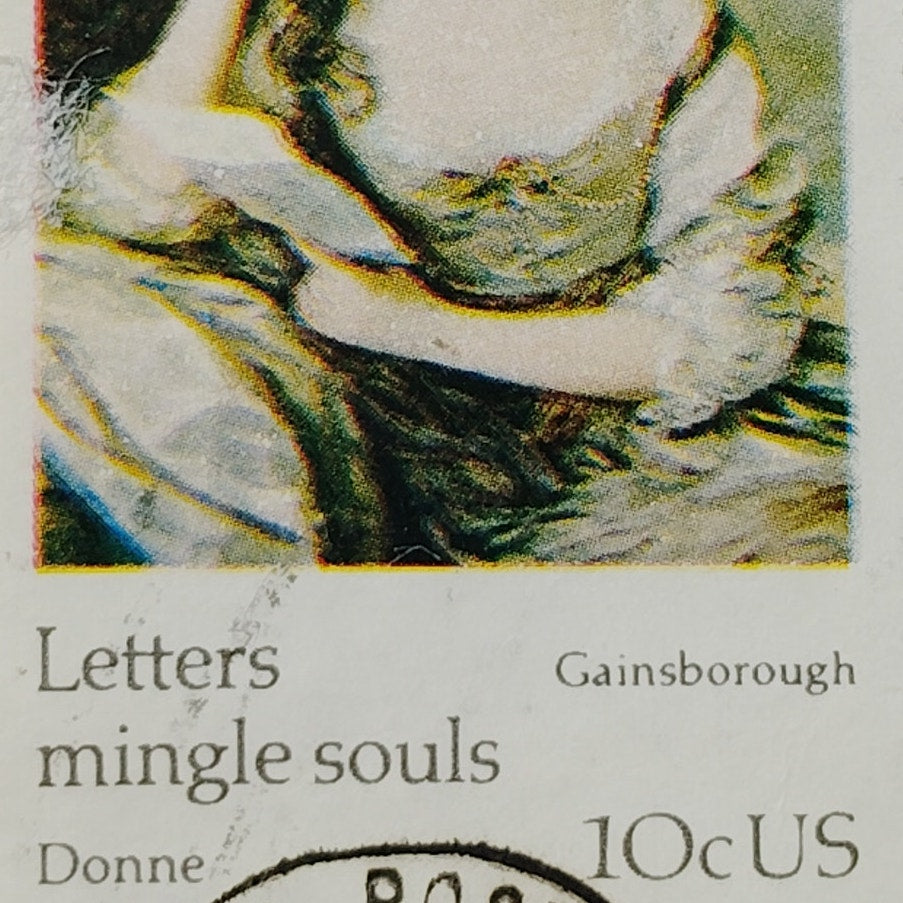 1974 US Postage Stamp Scott #1536 10c Gainsborough Mrs Douglas Used Canceled