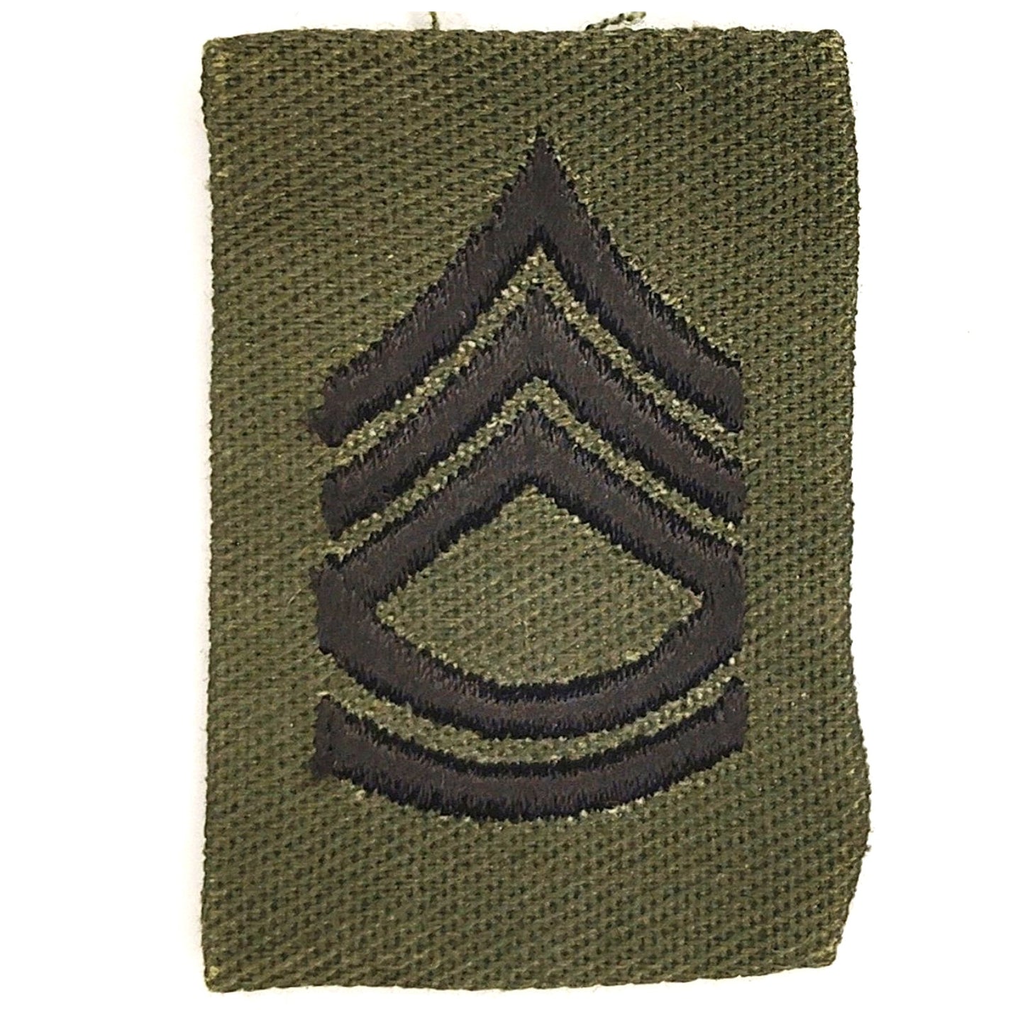 US Army SFC E‑7 Rank Patch Subdued ODG 1‑1/4" × 1‑3/4" TE Cap Device