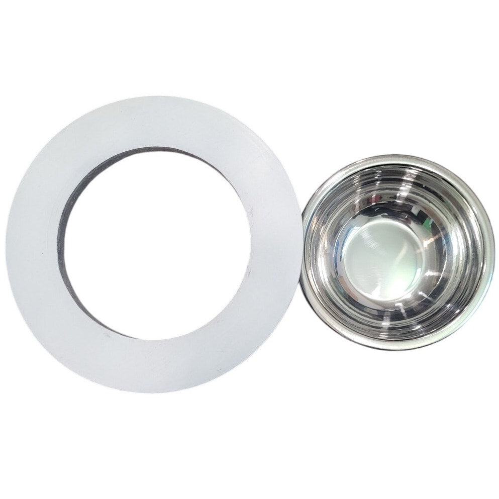 Frisco Premium Elevated Pet Bowl – White | 4-Cup Cap. | Raised Dog & Cat Feeder