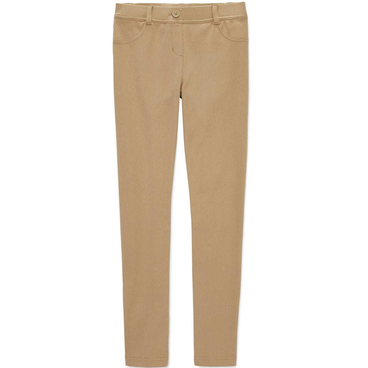 IZOD Girl's Full Length Leggings, 12, Beige, (Appearance as a Pair of Jeans) NWT