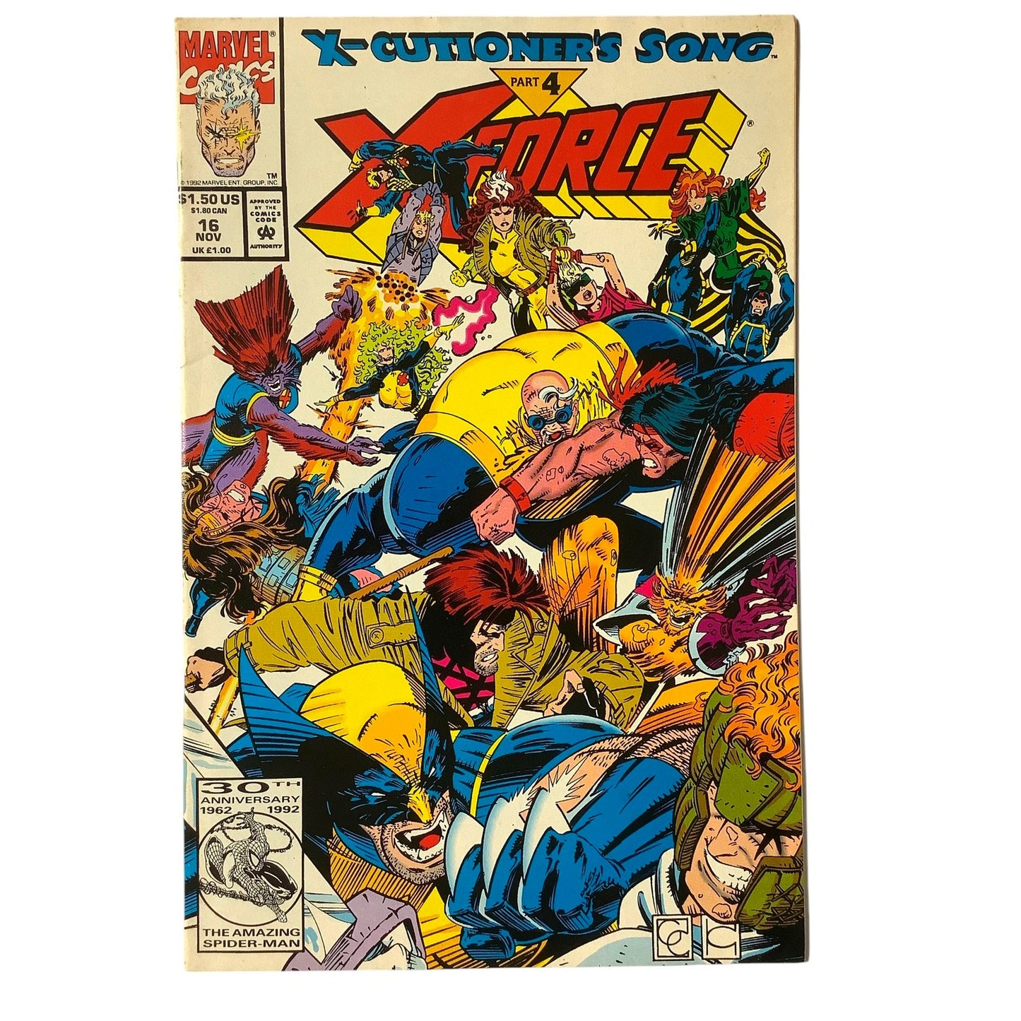 Marvel Comic's X-Force #16, X-cutioner's Song Part 4, Nov 1992, NM 9.4