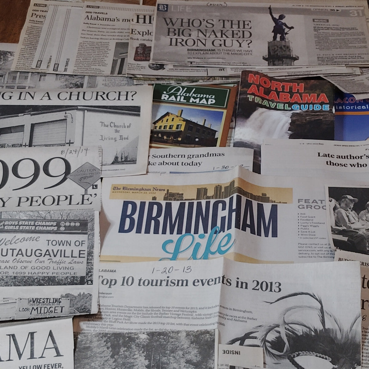 Ghost-Themed Articles & Travel Guides Ephemera Lot - Alabama Memorabilia