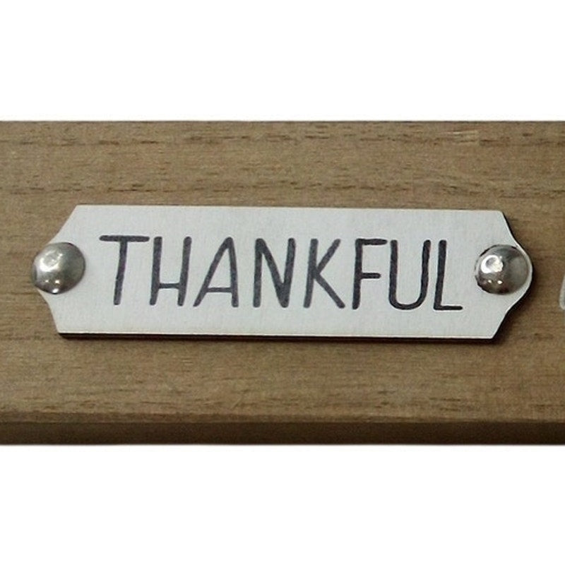 4-PK Tabletop Wooden Decorative Plaques - "Thankful for Every Moment" 11"W x 3"H