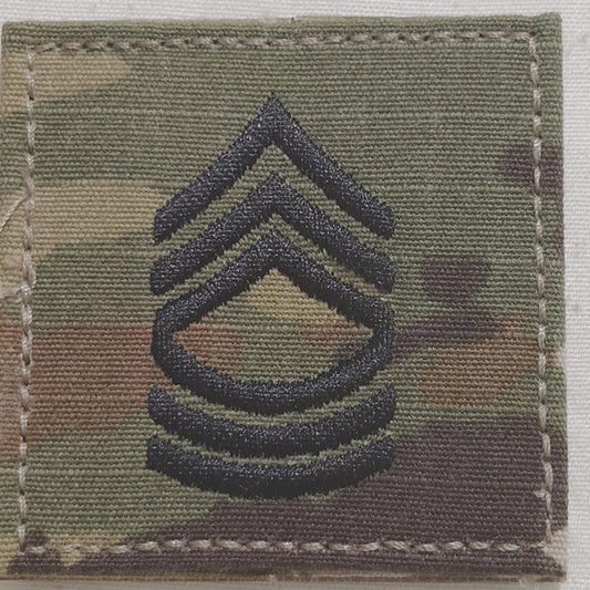 U.S. Army Master Sergeant (MSG) Patch OCP Scorpion W2, 2"×2" Hooked Device – E‑8