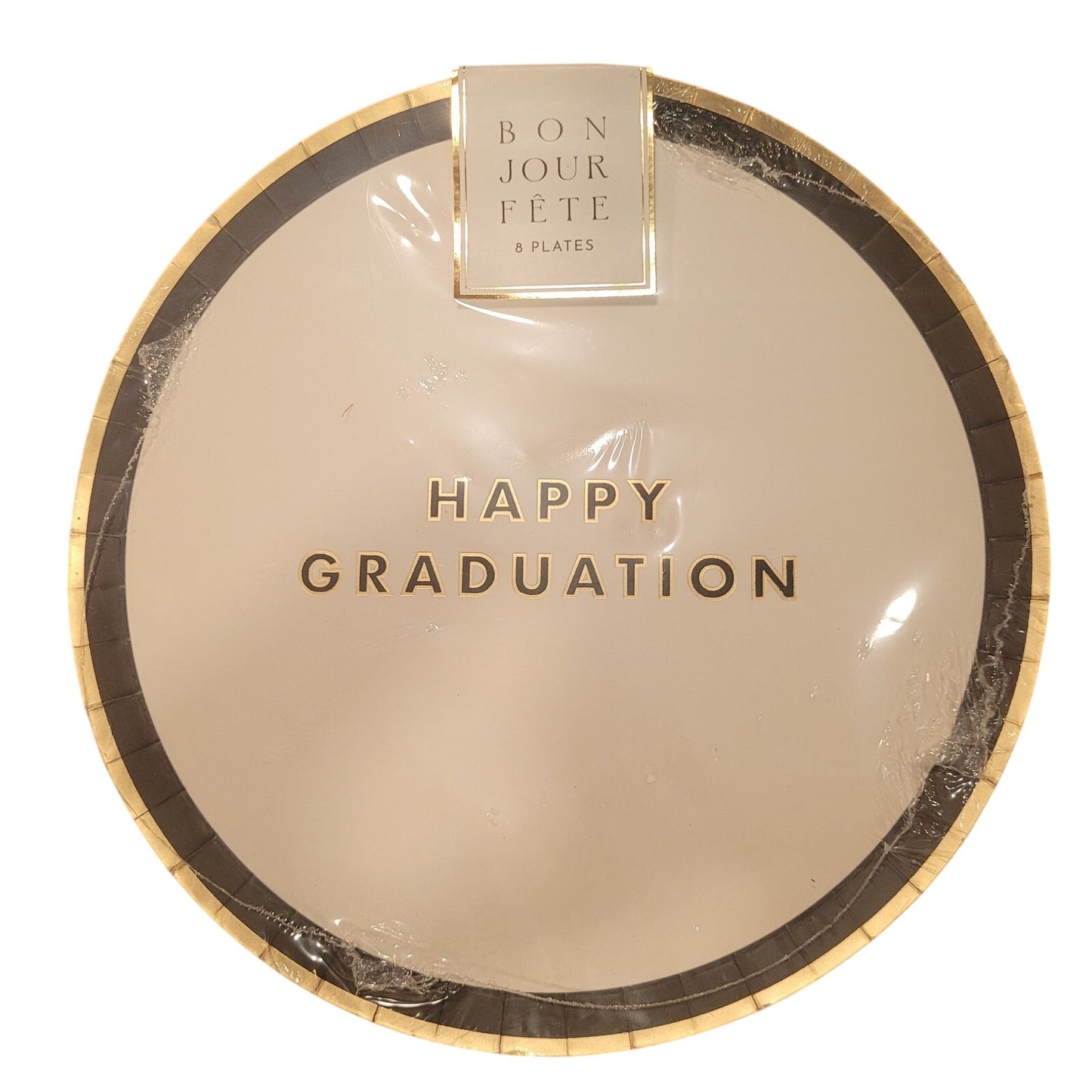 Happy Graduation 8" Snack Plates 8ct – Bonjour Fete Party Supplies
