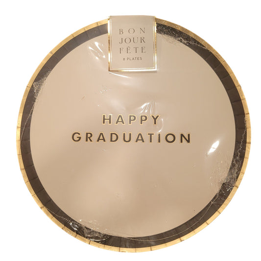 Happy Graduation 8" Snack Plates 8ct – Bonjour Fete Party Supplies