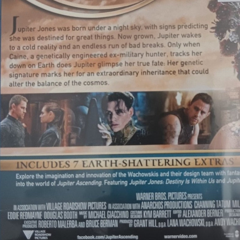 Jupiter Ascending - Blu-ray + DVD, 2015 Sci-Fi Action Adventure, Channing Tatum