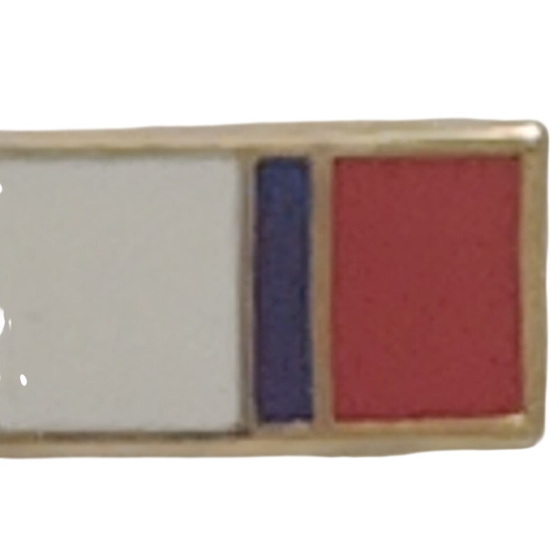 Mini Distinguished Service Medal (DSM) Ribbon Novelty Pin 11/16 × 1/8" Gold Trim