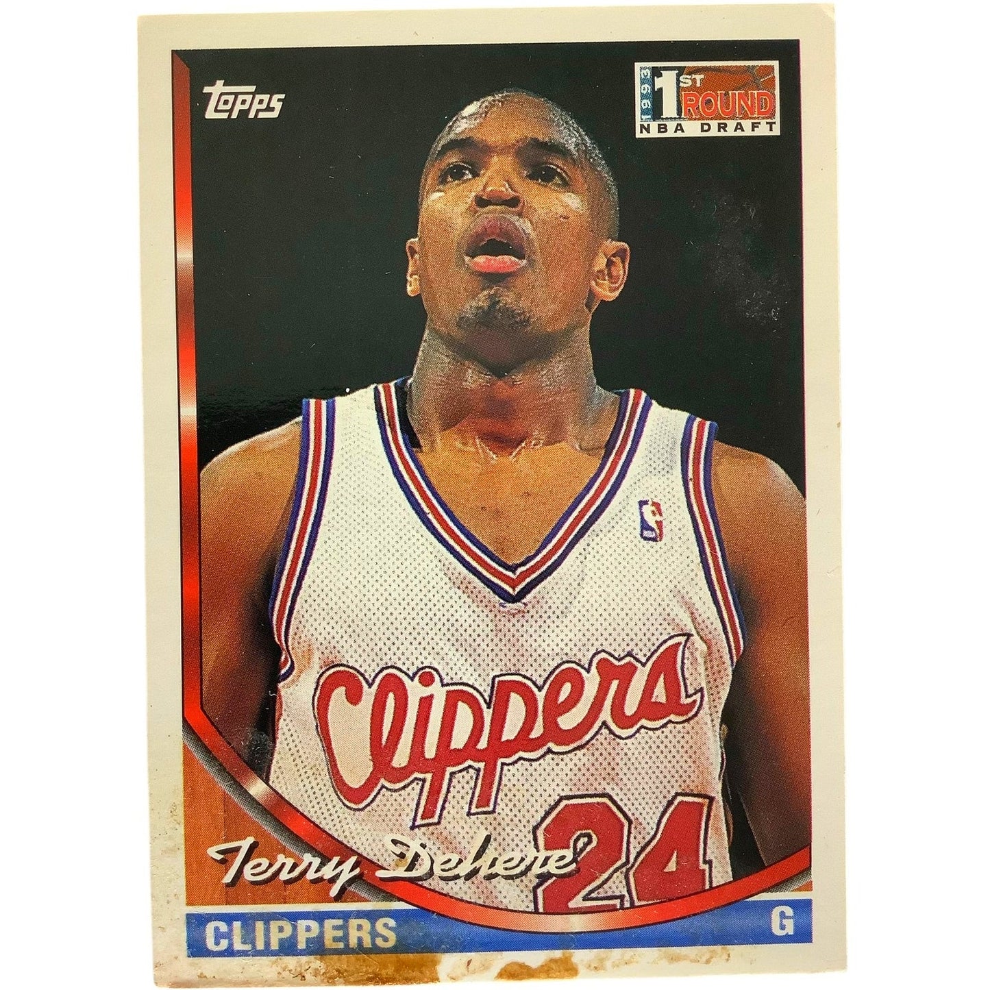 Terry Dehere, Clippers, 1994 Topps First Round NBA Draft Card 272, VG