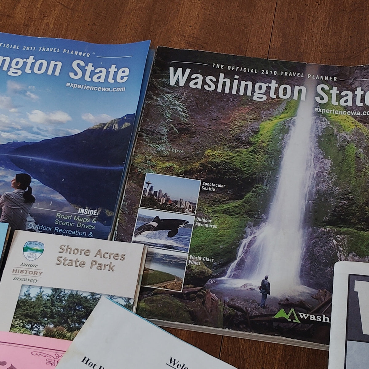 Vintage WA & OR Travel Ephemera Lot - Brochures, Guides & Maps from Estate