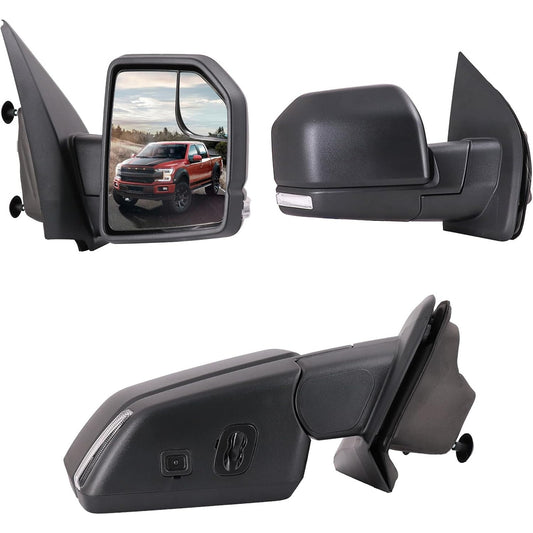 Passenger Side Mirror for Ford F-150 2015–2020 – 10-Pin, Heated, Signal, Puddle
