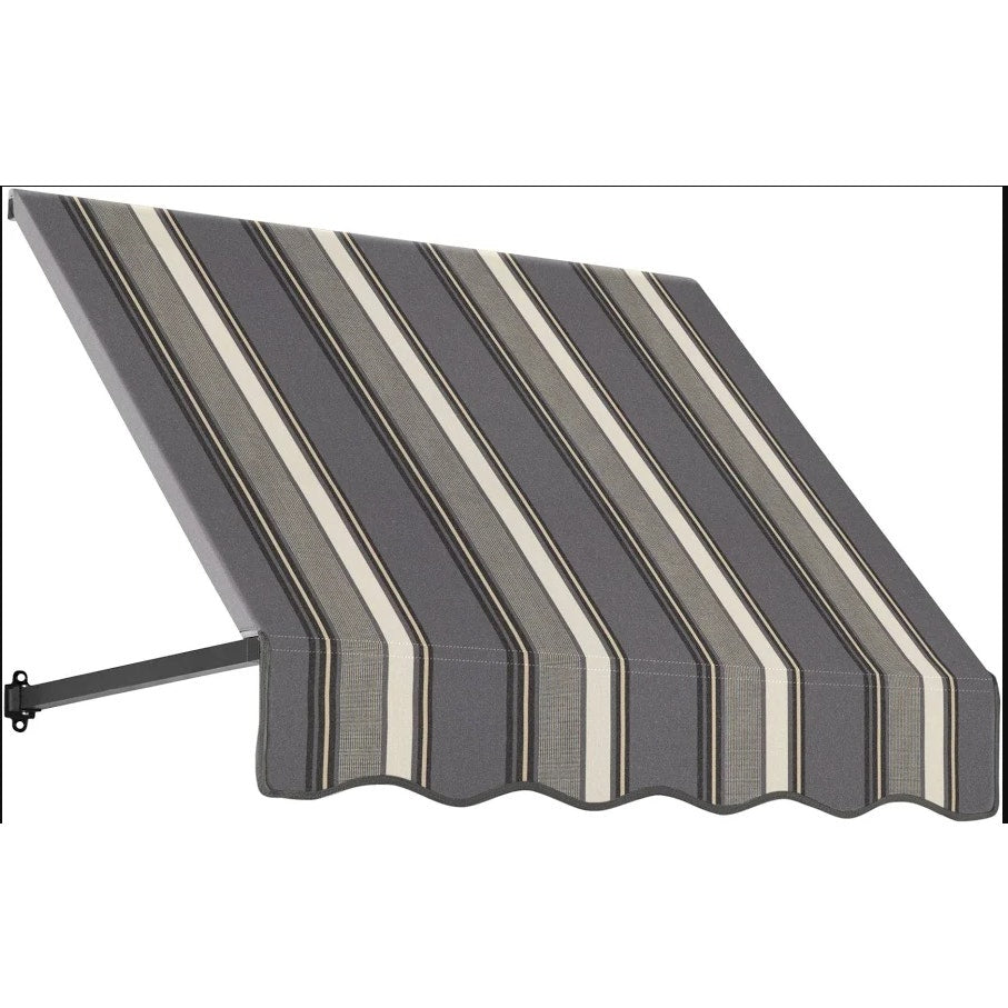 Awntech Dallas Retro 6 ft Fixed Window Awning Blue/White Stripe RR22-6NW