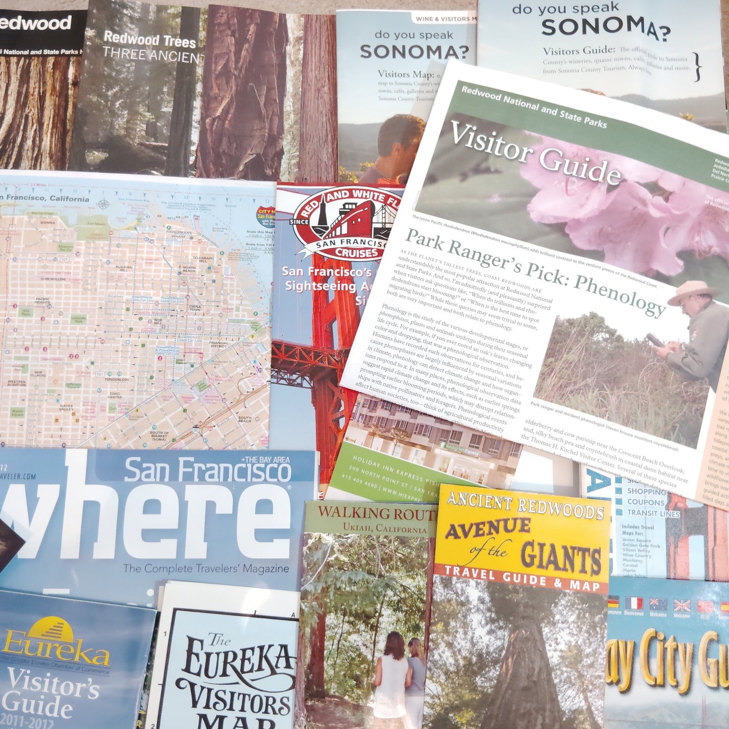 Vintage California Travel Ephemera Lot - San Francisco, Redwoods, Sonoma