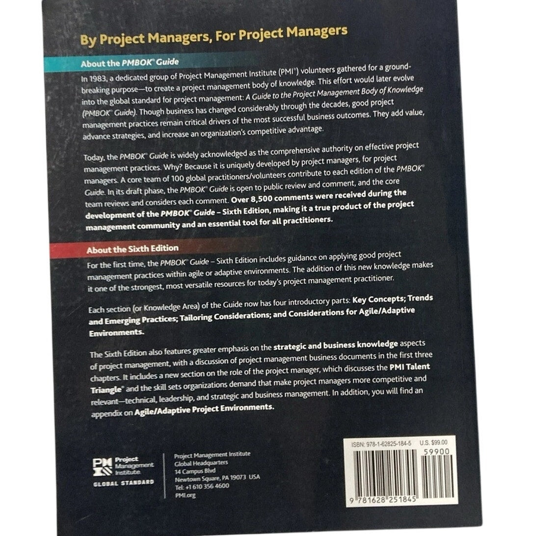 PMBOK Guide – Sixth Edition (Softcover) Project Management Institute PMI