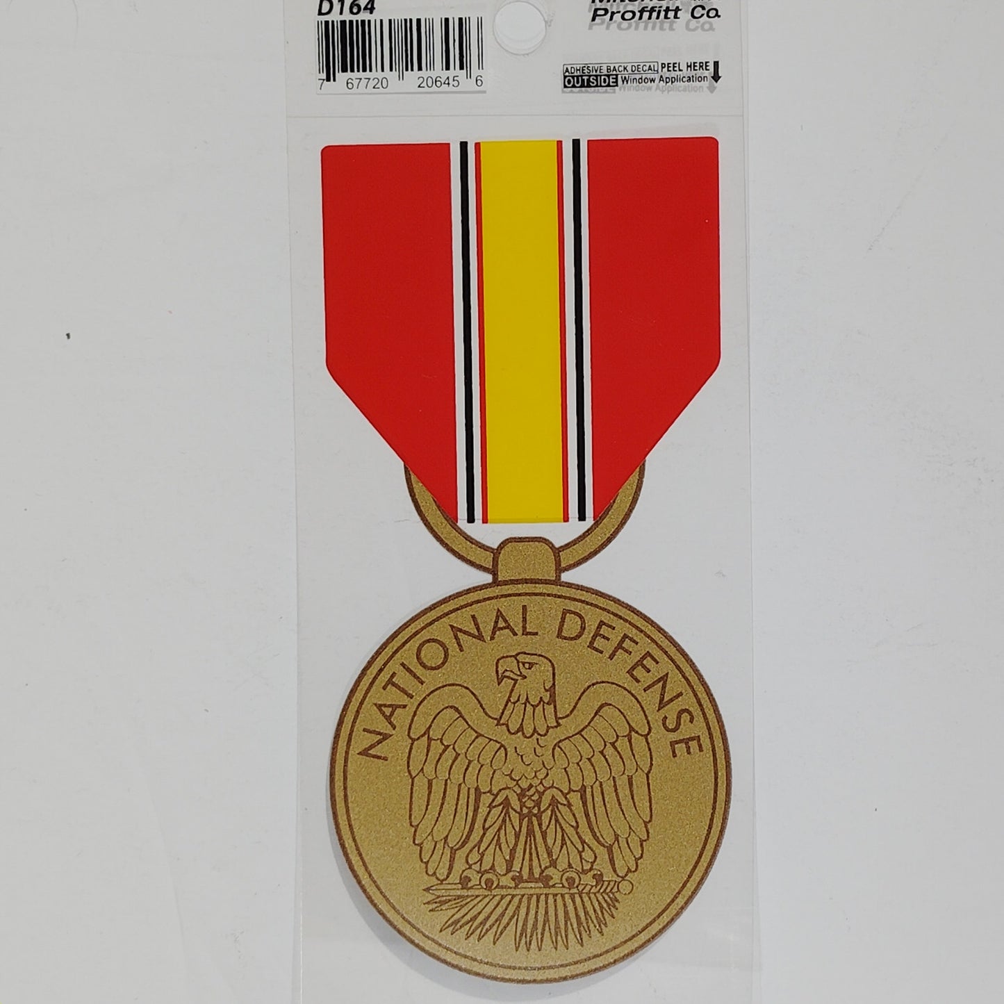 National Defense Service Medal Mylar Vinyl Decal – 2-1/2" x 5-1/4"