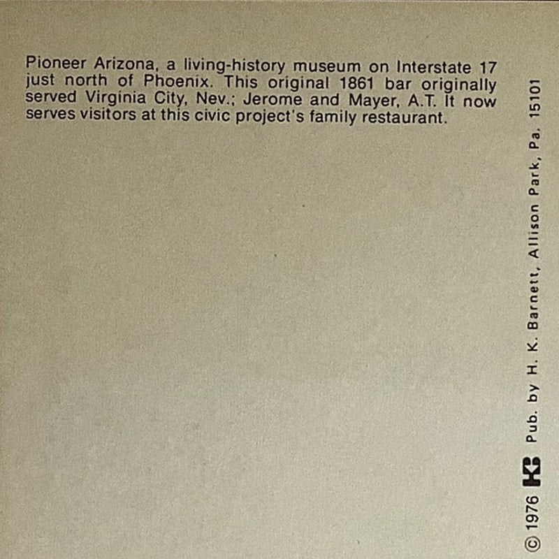 I-17 Pioneer Arizona, Vintage 1976 Postcard, Unused