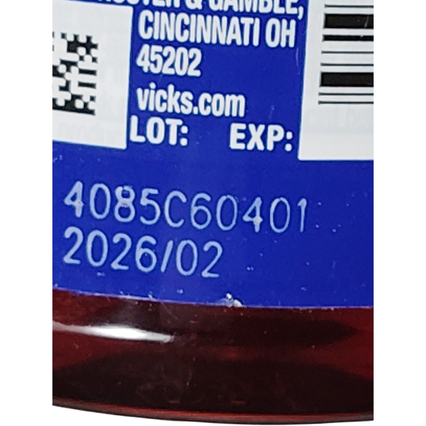 Vicks NyQuil Cold & Flu – 4 fl oz Liquid – Cherry Flavored Exp. 02/2026