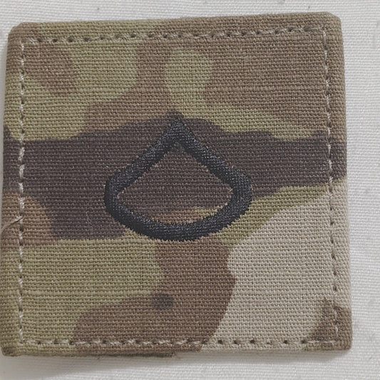 U.S. Army Private (PV2) Rank Patch OCP Scorpion W2 – 2" × 2" Sew‑On Device – E‑2