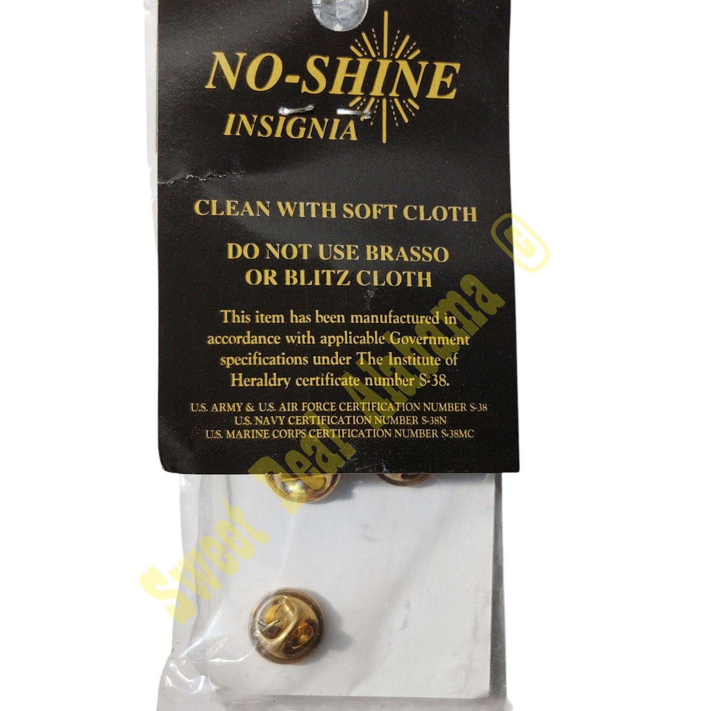 Warrant Officer 2 (WO-2), Army Subdued Insignia Pin Set, Black Metal, 1-1/8" x 5/16", By No-Shine Insignia, NIP