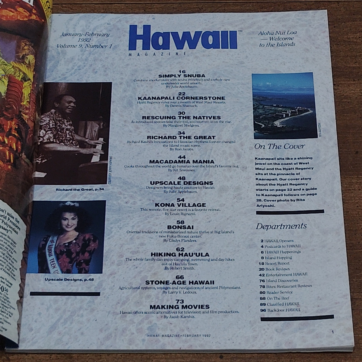 Hawaii Magazine - January/February 1992 - Kaanapali Travel & Culture