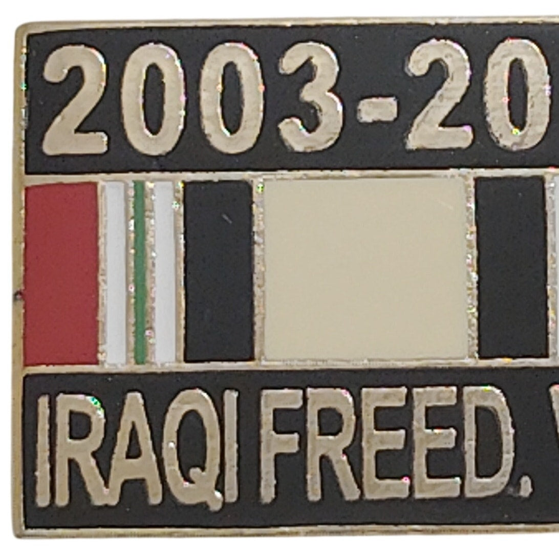Iraqi Freedom Veteran Ribbon Hat/Lapel/Brooch Pin, 1" × 3/4", Clutchback Pin