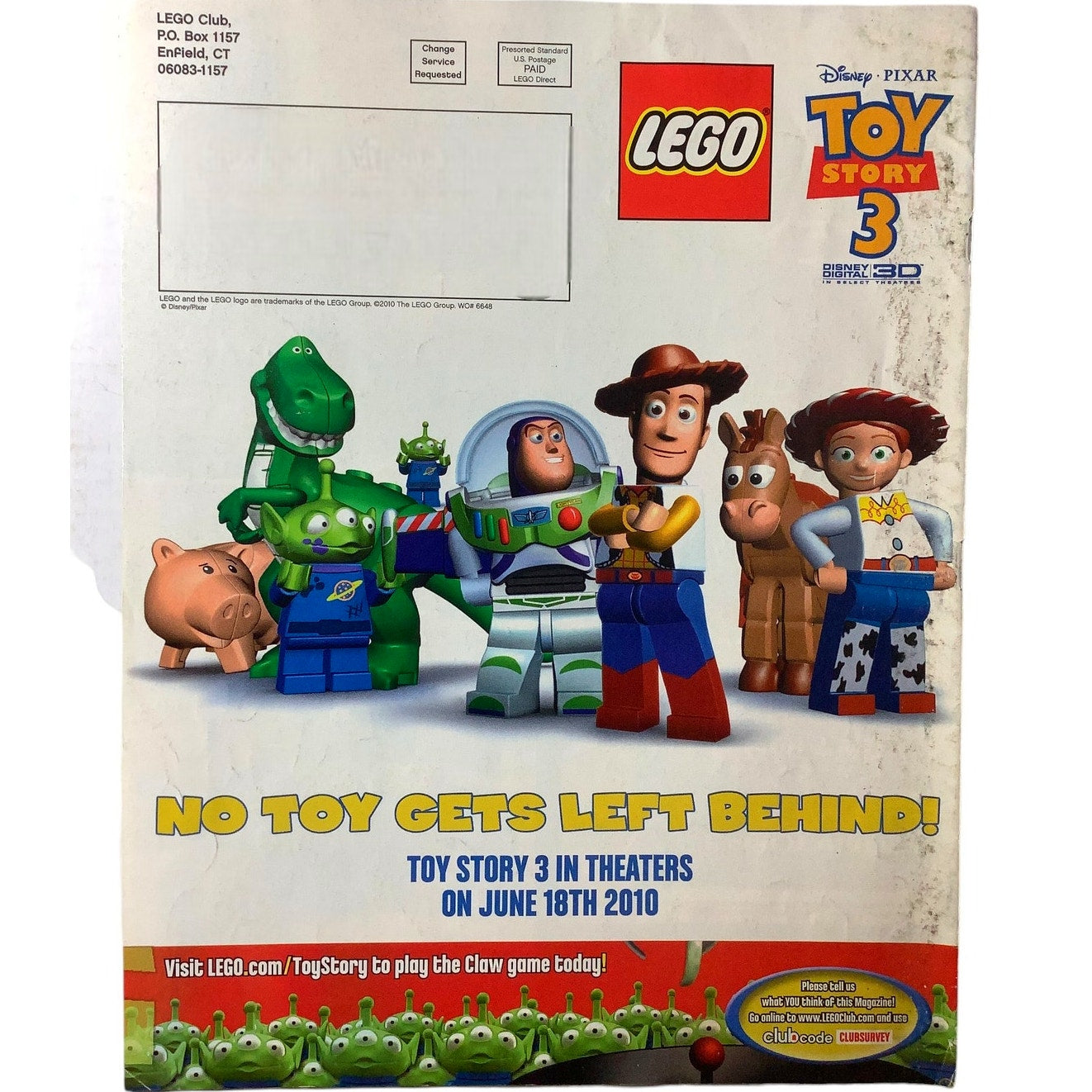 5 x Back Issues Lego Club Magazines, 5  issues from 2010-2014 Pictured