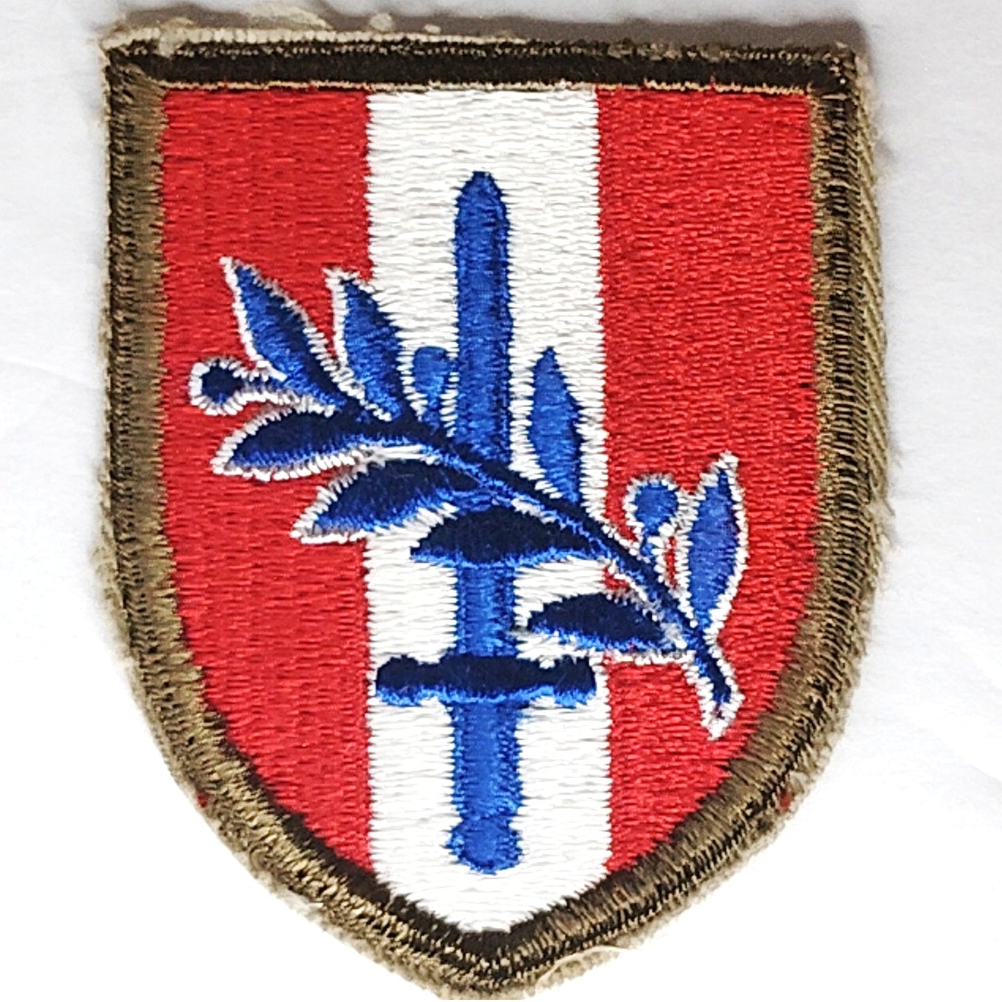 USFA Shoulder Sleeve Insignia Austria Occupation Patch Sew‑On 3" × 2‑1/4"