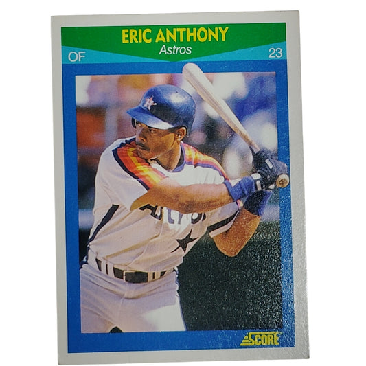 1990 Score Rising Stars Eric Anthony Card #45 Houston Astros OF VG/EX