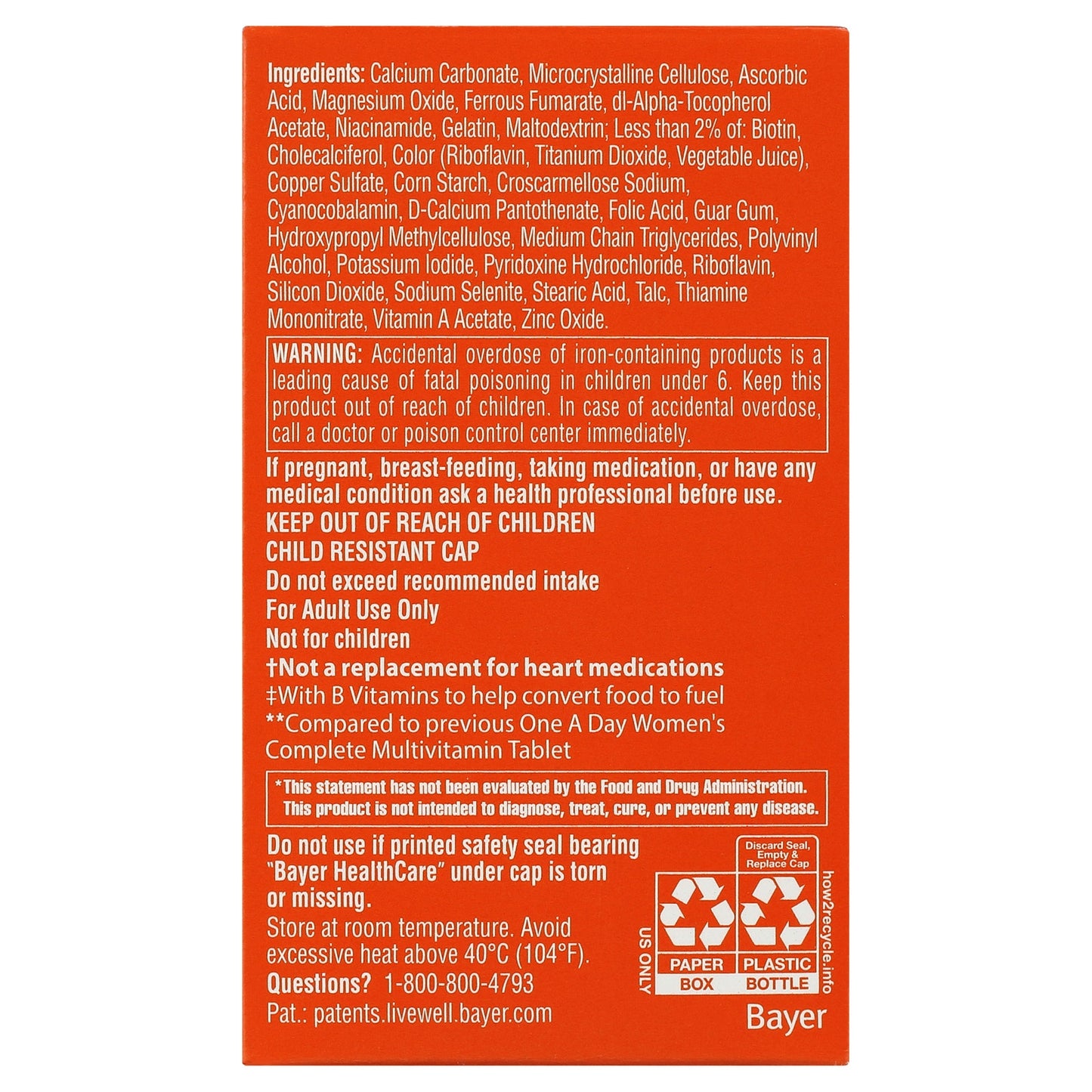 One A Day Women's Multivitamin Tablets, Multivitamins for Women, 60 Count