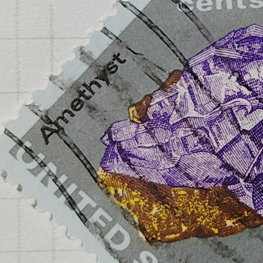 1974 US Postage Stamp Scott #1540 10c Mineral Heritage Amethyst Used Canceled