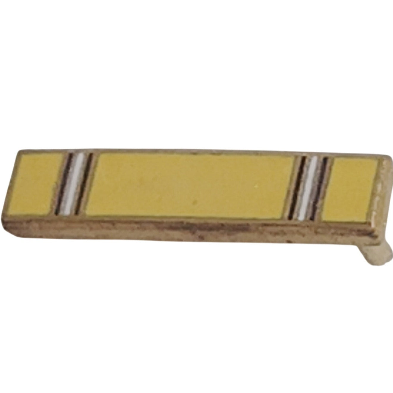 Vintage American Defense Ribbon Mini Pin – 11/16" × 1/8" Hat/Lapel Novelty Pin