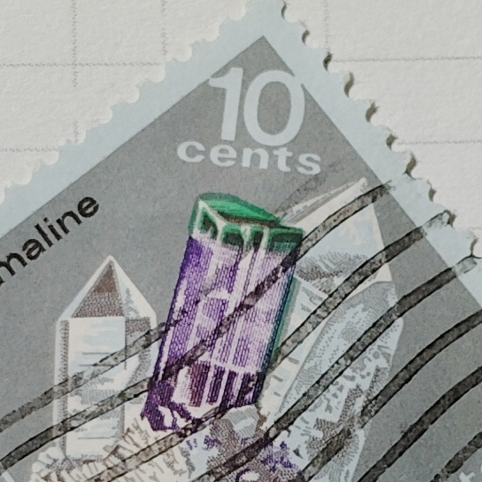 1974 US Postage Stamp Scott #1539 10c Mineral Heritage Tourmaline Used Canceled